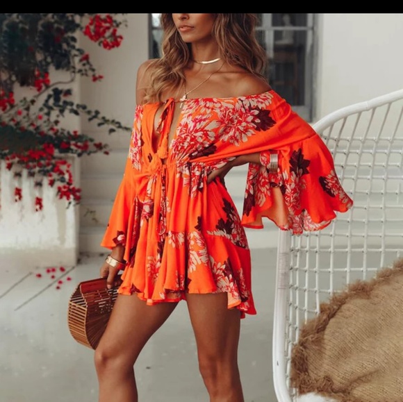 Samantha Boho Romper Beige